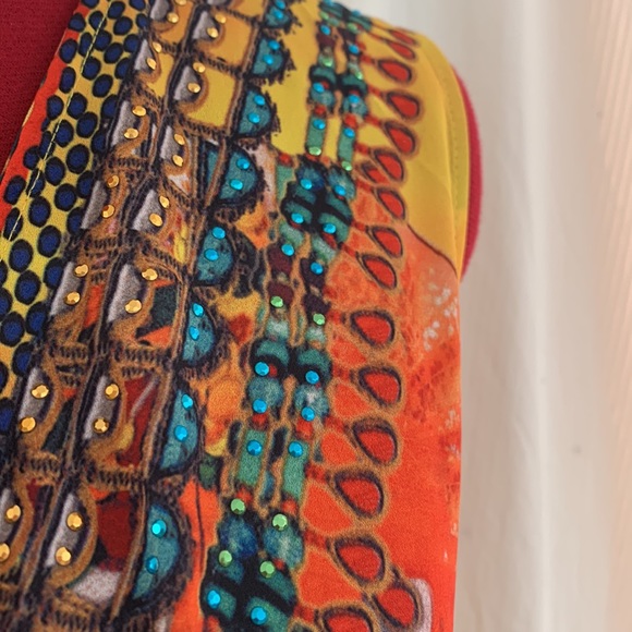 Floral lotus embellished maxi dress Size 16 - Picture 3 of 11